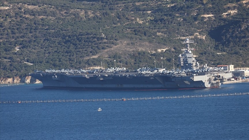 ABD’nin en büyük uçak gemisi “USS Gerald R. Ford” Kızıldeniz’e ulaştı