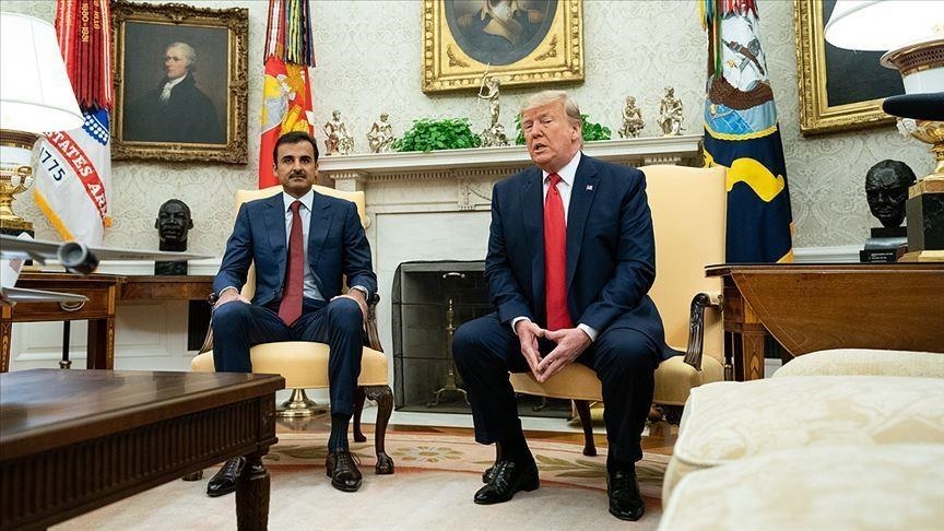 Katar Emiri Şeyh Temim ile ABD Başkanı Trump bölgedeki gelişmeleri telefonda görüştü