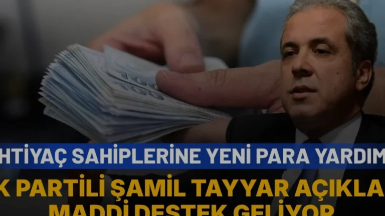 Şamil Tayyar açıkladı Dar gelirlilere yönelik yeni destekler yolda
